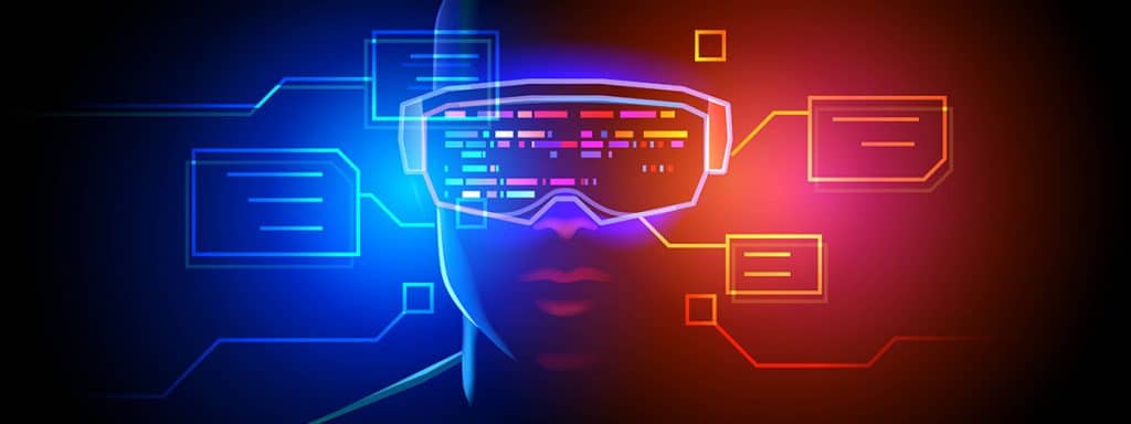Verandering, ontwikkeling en disruptieve innovaties, gevisualiseerd met VR-bril