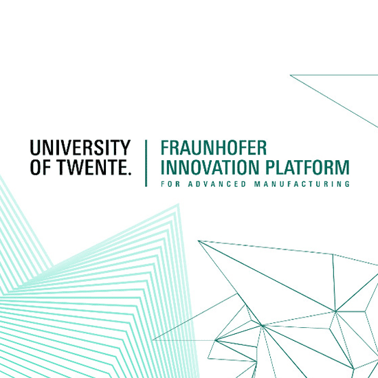 Logo en lijnpatroon Fraunhofer Innovation Platform for Advanced Manufacturing at the University of Twente