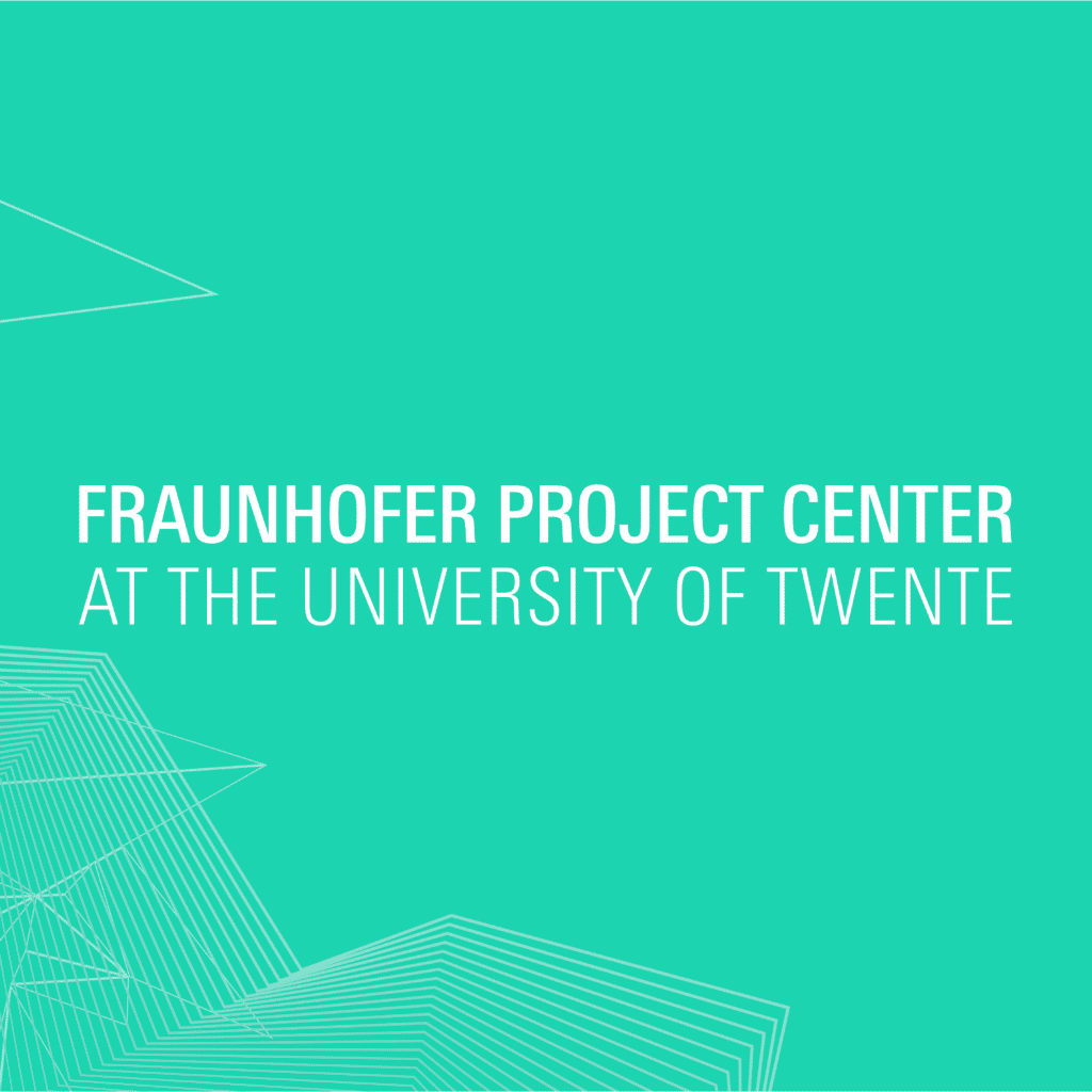 Logo en lijnpatroon Fraunhofer Project Center at the University of Twente